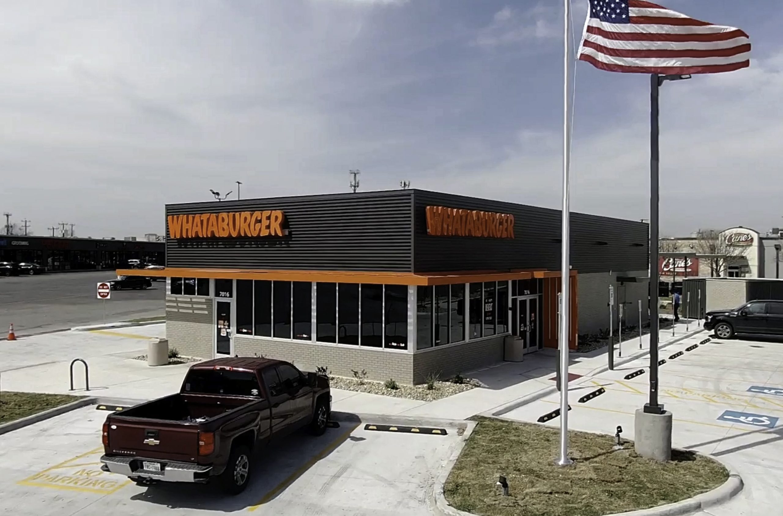 night reflections on city canal waterway in The Woodlands Texas