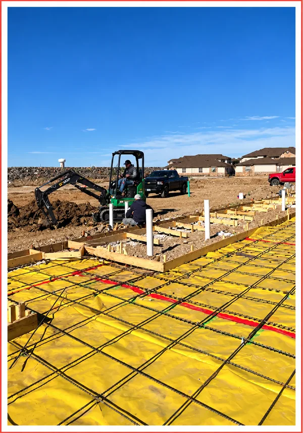 Foundation Work with Mini Excavator and Rebar (1)