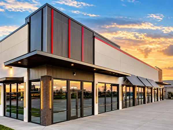 Modern Retail Facade at Sunset (1)